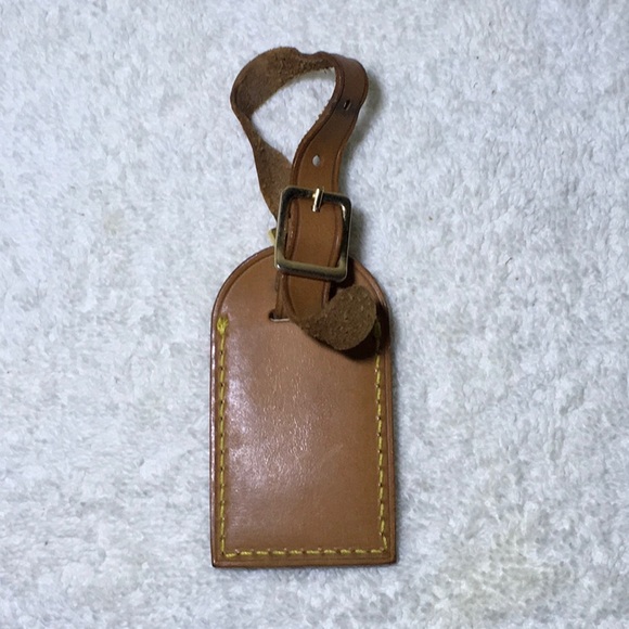 Vintage Louis Vuitton Small Luggage Tag in Vachetta Leather (ssc|v) - Picture 2 of 7